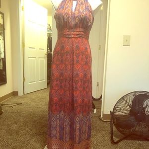 Red maxi dress